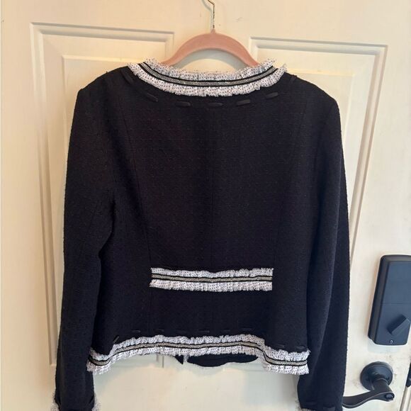 WHBM Sweater Cardigan with Polka Dot Trim size 8 - Picture 6 of 6